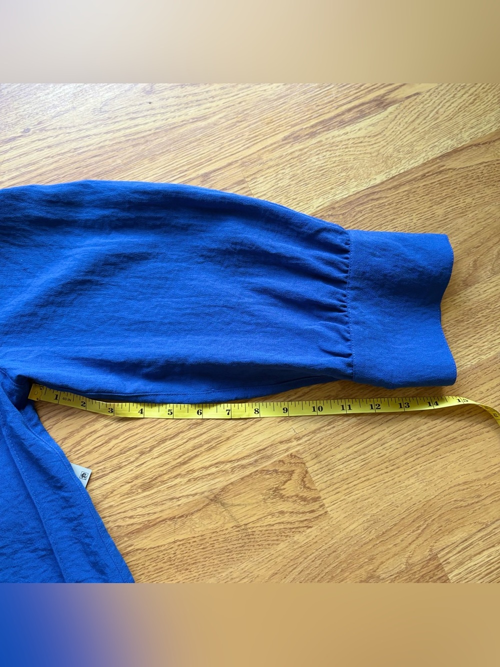 John Mark Cobalt Blue Collared Split V-Neck Tunic Top 3/4 Sleeves Sz M NEW - Picture 12 of 16